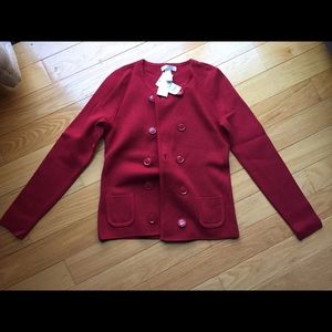 NEW Banana Republic Red double breasted sweater